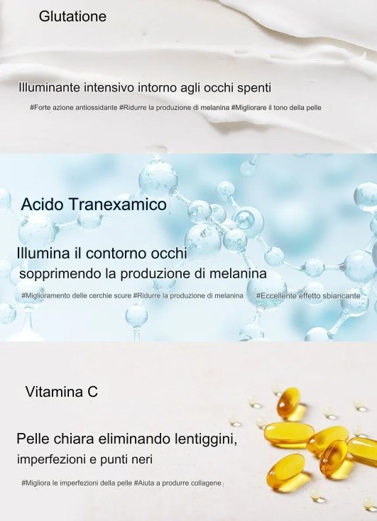 CONTORNO OCCHI PER OCCHIAIA E CREMA PER MELASMA - ANTIAGE - SKIN CARE