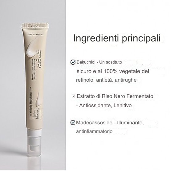 CREMA CONTORNO OCCHI VEGAN CON RETINOLO ANTI RUGHE - ANTIAGE - SKIN CARE