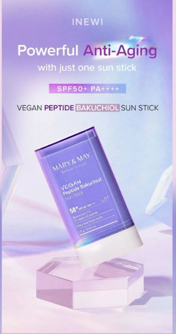 Mary&amp;May - Vegan Peptide Bakuchiol Sun Stick SPF50+ PA++++ - 18g - SKIN CARE