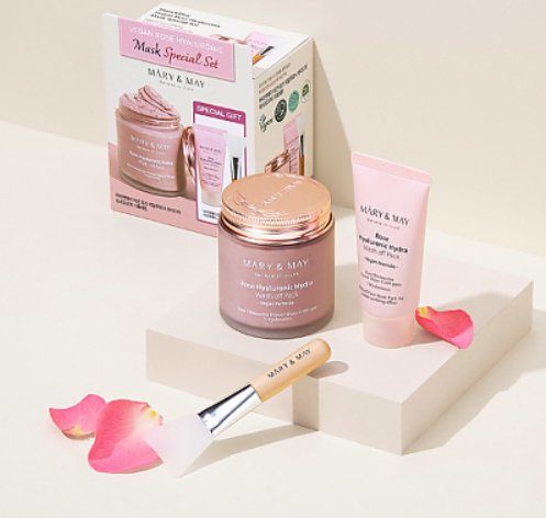 Mary&May - Vegan Rose Hyaluronic Mask Special Set - 125g+30g - SKIN CARE